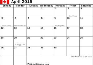 2015 Calendar Template with Canadian Holidays April 2015 Holidays Www Imgkid Com the Image Kid Has It