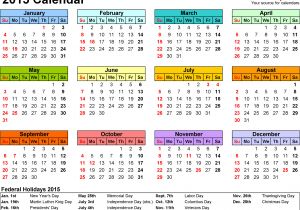 2015 Holiday Calendar Template 2015 Calendar 16 Free Printable Word Calendar Templates