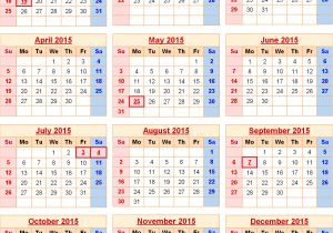 2015 Holiday Calendar Template 2015 Calendar Printable with Holidays New Calendar