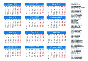 2015 Holiday Calendar Template 8 Best Images Of Free Printable Calendar with Holidays