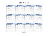 2015 Yearly Calendar Template In Landscape format 2015 Calendar Blank Printable Calendar Template In Pdf