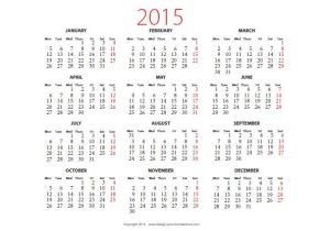 2015 Yearly Calendar Template In Landscape format 2015 Calendar Printable Landscape New Calendar Template Site
