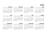 2015 Yearly Calendar Template In Landscape format 2015 Yearly Calendar Template 10 Free Printable Templates