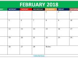 2018 Cd Calendar Template Blank Feb 2018 Calendar Download 2018 Blank Calendars