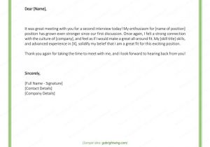 2nd Follow Up Email after Interview Template Sample Thank You Letter after Interview 5 Plus Best