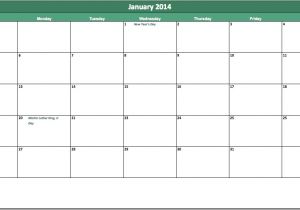 3 Month Calendar Template 2014 2014 Monthly Calendar Template Icebergcoworking