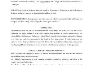 3 Month Employment Contract Template Sample Employment Contract