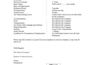 3 Month Employment Contract Template Specimen Employment Contract In Word and Pdf formats