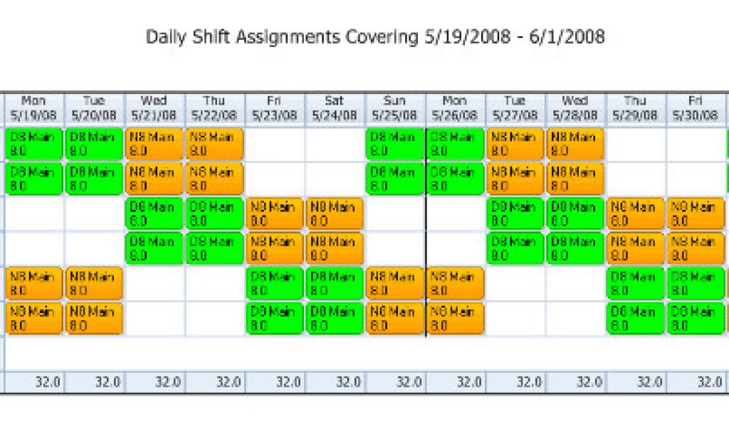 3 On 3 Off Shift Pattern Template 12 Hour Shift Schedule with 7 Days