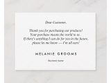 3 X 5 Thank You Card Template Gold Leaf Logo Black Thank You for Your Purchase Enclosure