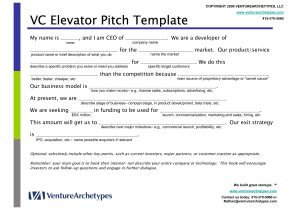 30 Second Pitch Template Elevator Pitch Template Doliquid