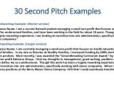 30 Second Pitch Template Sample Pitch for Resume Resume Ideas
