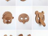 3d Animal Mask Templates First We Constructed them Out Of Cardboard to See How to