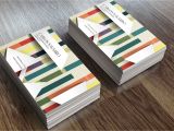3d Business Cards Templates Business Card Striped Color 3d Business Card Templates