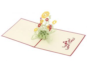 3d Flower Pop Up Card Groa Handel 3d Handgemachte Pop Up Birthday Card Kirigami Falten Weihnachten Grua Postkarte Mit Umschlag Fur Valentinstag sonnenblumen Design Von