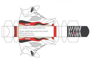 3d Paper Shoe Template Air Jordan V Fire Red Papers Scissors Fingers