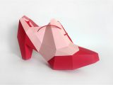3d Paper Shoe Template Diy Ankle Shoe 3d Papercraft by Paper Amaze