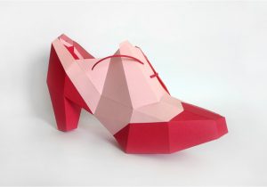 3d Paper Shoe Template Diy Ankle Shoe 3d Papercraft by Paper Amaze