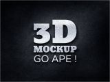 3d Wall Logo Mockup Template Free 3d Logo Free Psd Mockup Apemockups