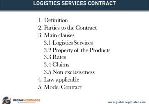 3pl Contract Template Logistics Services Contract Contract Template and Sample
