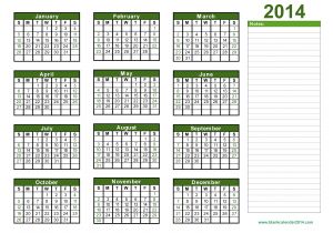 4 Month Calendar Template 2014 Yearly Calendar 2014 Printable Calendar 2014 Blank