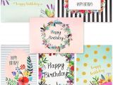 4 X 6 Blank Cards and Envelopes Juvale 48 Pack Bulk Happy Birthday Cards Box Set 6 Unique assorted Watercolor Floral Designs Blank Inside with Envelopes Included 4 X 6 Inches