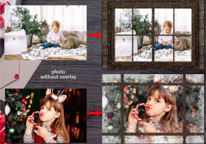 4 X 6 Christmas Card Template Christmas Window Photo Overlay Template Png Photoshop