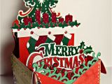 4 X 6 Christmas Card Template Merry Christmas Festive Box Card with Images Boxed