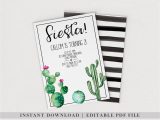 4 X 6 Thank You Cards Cactus Thank You Cards Fiesta 4 X 6 Card Party Decorations