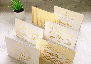 4 X 6 Thank You Cards Gold Foil Thank You Card Blank Inside 4 X 6 Inches Bulk