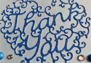 4 X 6 Thank You Cards Handmade Thank You Card 4 X 6 Inches Inside Blank Blue