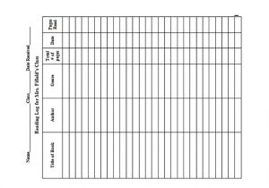 4th Grade Reading Log Template Reading Log with Signature New Calendar Template Site