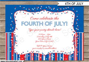 4th Of July Email Templates Fourth Of July Party Printables Invitations Decorations
