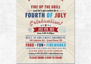 4th Of July Email Templates Free Items Similar to Printable 4th Of July Invitation Fourth
