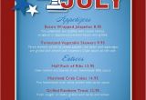 4th Of July Menu Template Cancel Save