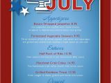 4th Of July Menu Template Cancel Save