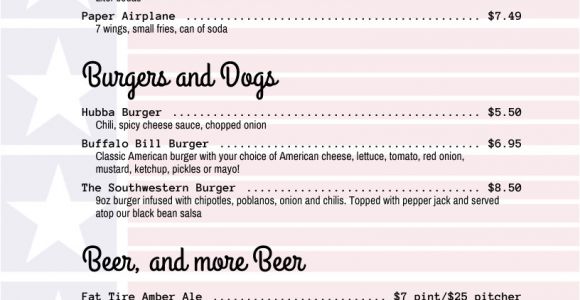4th Of July Menu Template Holiday Menu Templates From Imenupro More Than Just