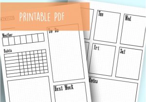 4×6 Calendar Template Printable Weekly Layout Pdf In 4×6 A5 and Letter Bullet