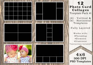 4×6 Photo Card Template Free 4×6 Photo Card Collage Template Pack Card Templates On
