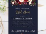 4×6 Wedding Invitation Template Digital 4×6 Fall theme Bridal Shower Invitation Dark