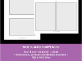 5 by 7 Notecard Template Notecard Photoshop Templates 4 X 6 Inch 5 X 7 Inch