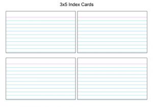 5 by 8 Index Card Template Printable Index Card Templates 3×5 and 4×6 Blank Pdfs