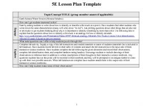 5 E Lesson Plan Template Science 5e Math Lesson Plan for 2nd Grade 5e Lesson Plan Middle