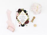 5 X 7 Cardstock with Border Elopement Wedding Invitation Template Editable Printable