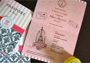 5 X 7 Cardstock with Border Updated Paris Passport Invitation Designs with Images