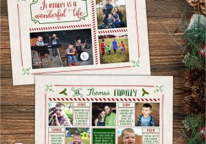 5 X 7 Christmas Cards Double Sided Christmas Photo Card Wonderful Life