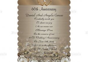 5 X 7 Invitation Card 60th Anniversary Party Invitation Zazzle Com 60th