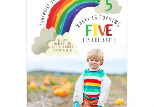 5 X 7 Invitation Card Rainbow Birthday Invitation Card 5×7 Rainbow Birthday