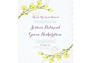 5 X 7 Invitation Card Yellow Garden Roses Wedding Invitation 5 X 7 Invitation