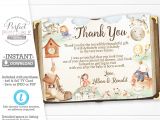 5 X 7 Thank You Card Template Nursery Rhyme Baby Shower Thank You Card Mother Goose Thank